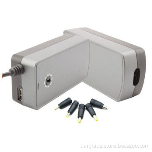 40W Multiple Connectors Laptop Charger with USB 5V1A, Knob Key
